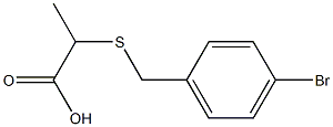 2-{[(4-bromophenyl)methyl]sulfanyl}propanoic acid Struktur