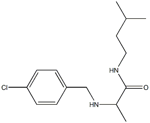 2-{[(4-chlorophenyl)methyl]amino}-N-(3-methylbutyl)propanamide Struktur