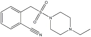 2-{[(4-ethylpiperazine-1-)sulfonyl]methyl}benzonitrile Struktur