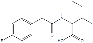 2-{[(4-fluorophenyl)acetyl]amino}-3-methylpentanoic acid Struktur