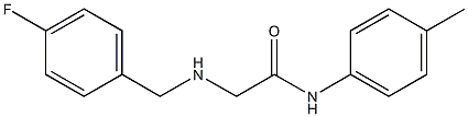 2-{[(4-fluorophenyl)methyl]amino}-N-(4-methylphenyl)acetamide Struktur