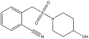 2-{[(4-hydroxypiperidine-1-)sulfonyl]methyl}benzonitrile Struktur