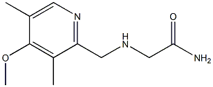 2-{[(4-methoxy-3,5-dimethylpyridin-2-yl)methyl]amino}acetamide Struktur