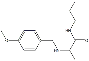 2-{[(4-methoxyphenyl)methyl]amino}-N-propylpropanamide Struktur