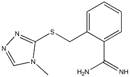 2-{[(4-methyl-4H-1,2,4-triazol-3-yl)sulfanyl]methyl}benzene-1-carboximidamide Struktur