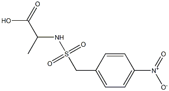 2-{[(4-nitrophenyl)methane]sulfonamido}propanoic acid Struktur