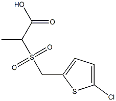 2-{[(5-chlorothien-2-yl)methyl]sulfonyl}propanoic acid Struktur