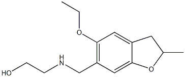 2-{[(5-ethoxy-2-methyl-2,3-dihydro-1-benzofuran-6-yl)methyl]amino}ethan-1-ol Struktur