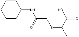 2-{[(cyclohexylcarbamoyl)methyl]sulfanyl}propanoic acid Struktur