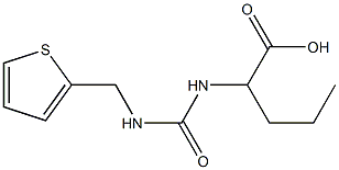 2-{[(thiophen-2-ylmethyl)carbamoyl]amino}pentanoic acid Struktur