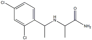 2-{[1-(2,4-dichlorophenyl)ethyl]amino}propanamide Struktur