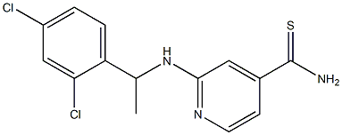 2-{[1-(2,4-dichlorophenyl)ethyl]amino}pyridine-4-carbothioamide Struktur