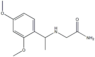 2-{[1-(2,4-dimethoxyphenyl)ethyl]amino}acetamide Struktur