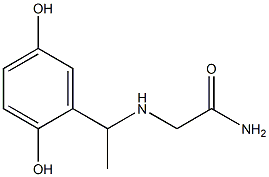 2-{[1-(2,5-dihydroxyphenyl)ethyl]amino}acetamide Struktur