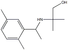 2-{[1-(2,5-dimethylphenyl)ethyl]amino}-2-methylpropan-1-ol Struktur