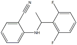 2-{[1-(2,6-difluorophenyl)ethyl]amino}benzonitrile Struktur