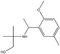 2-{[1-(2-methoxy-5-methylphenyl)ethyl]amino}-2-methylpropan-1-ol Struktur