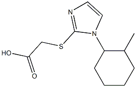 2-{[1-(2-methylcyclohexyl)-1H-imidazol-2-yl]sulfanyl}acetic acid Struktur