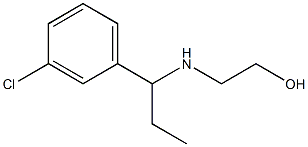 2-{[1-(3-chlorophenyl)propyl]amino}ethan-1-ol Struktur