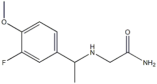 2-{[1-(3-fluoro-4-methoxyphenyl)ethyl]amino}acetamide Struktur