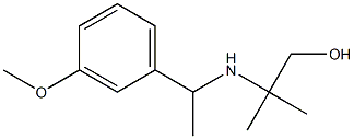 2-{[1-(3-methoxyphenyl)ethyl]amino}-2-methylpropan-1-ol Struktur