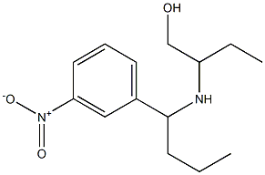 2-{[1-(3-nitrophenyl)butyl]amino}butan-1-ol Struktur