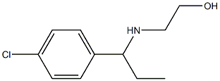 2-{[1-(4-chlorophenyl)propyl]amino}ethan-1-ol Struktur