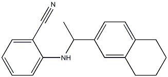 2-{[1-(5,6,7,8-tetrahydronaphthalen-2-yl)ethyl]amino}benzonitrile Struktur