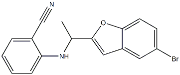 2-{[1-(5-bromo-1-benzofuran-2-yl)ethyl]amino}benzonitrile Struktur