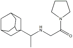 2-{[1-(adamantan-1-yl)ethyl]amino}-1-(pyrrolidin-1-yl)ethan-1-one Struktur