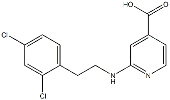 2-{[2-(2,4-dichlorophenyl)ethyl]amino}pyridine-4-carboxylic acid Struktur