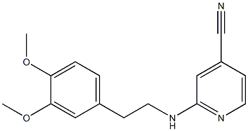 2-{[2-(3,4-dimethoxyphenyl)ethyl]amino}isonicotinonitrile Struktur