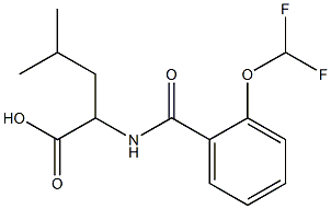 2-{[2-(difluoromethoxy)phenyl]formamido}-4-methylpentanoic acid Struktur