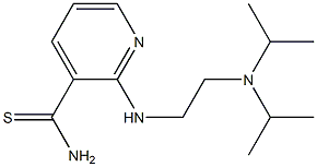 2-{[2-(diisopropylamino)ethyl]amino}pyridine-3-carbothioamide Struktur