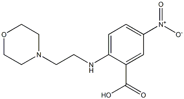 2-{[2-(morpholin-4-yl)ethyl]amino}-5-nitrobenzoic acid Struktur