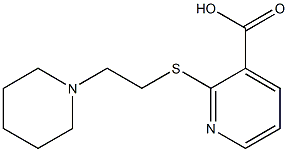 2-{[2-(piperidin-1-yl)ethyl]sulfanyl}pyridine-3-carboxylic acid Struktur