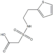 2-{[2-(thiophen-2-yl)ethyl]sulfamoyl}acetic acid Struktur