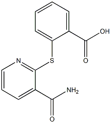 2-{[3-(aminocarbonyl)pyridin-2-yl]thio}benzoic acid Struktur