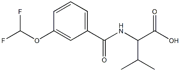 2-{[3-(difluoromethoxy)phenyl]formamido}-3-methylbutanoic acid Struktur