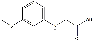 2-{[3-(methylsulfanyl)phenyl]amino}acetic acid Struktur