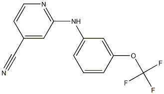 2-{[3-(trifluoromethoxy)phenyl]amino}pyridine-4-carbonitrile Struktur