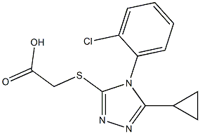 2-{[4-(2-chlorophenyl)-5-cyclopropyl-4H-1,2,4-triazol-3-yl]sulfanyl}acetic acid Struktur