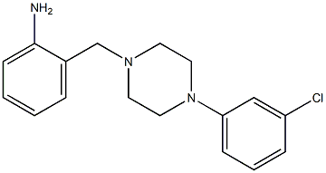 2-{[4-(3-chlorophenyl)piperazin-1-yl]methyl}aniline Struktur