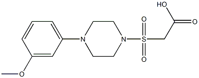 2-{[4-(3-methoxyphenyl)piperazine-1-]sulfonyl}acetic acid Struktur