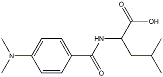 2-{[4-(dimethylamino)benzoyl]amino}-4-methylpentanoic acid Struktur