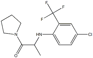 2-{[4-chloro-2-(trifluoromethyl)phenyl]amino}-1-(pyrrolidin-1-yl)propan-1-one Struktur