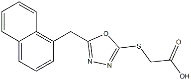 2-{[5-(naphthalen-1-ylmethyl)-1,3,4-oxadiazol-2-yl]sulfanyl}acetic acid Struktur