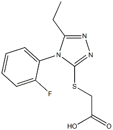 2-{[5-ethyl-4-(2-fluorophenyl)-4H-1,2,4-triazol-3-yl]sulfanyl}acetic acid Struktur