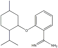 2-{[5-methyl-2-(propan-2-yl)cyclohexyl]oxy}benzene-1-carboximidamide Struktur