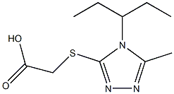 2-{[5-methyl-4-(pentan-3-yl)-4H-1,2,4-triazol-3-yl]sulfanyl}acetic acid Struktur